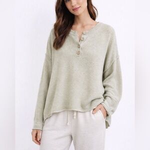 Free People Beach Hailee Sweater | Light Pastel Green | Medium